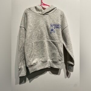 Art Class Girls “Weekend Vibes” Oversized Fleece Hoodie Gray Size XS(4/5) NWT